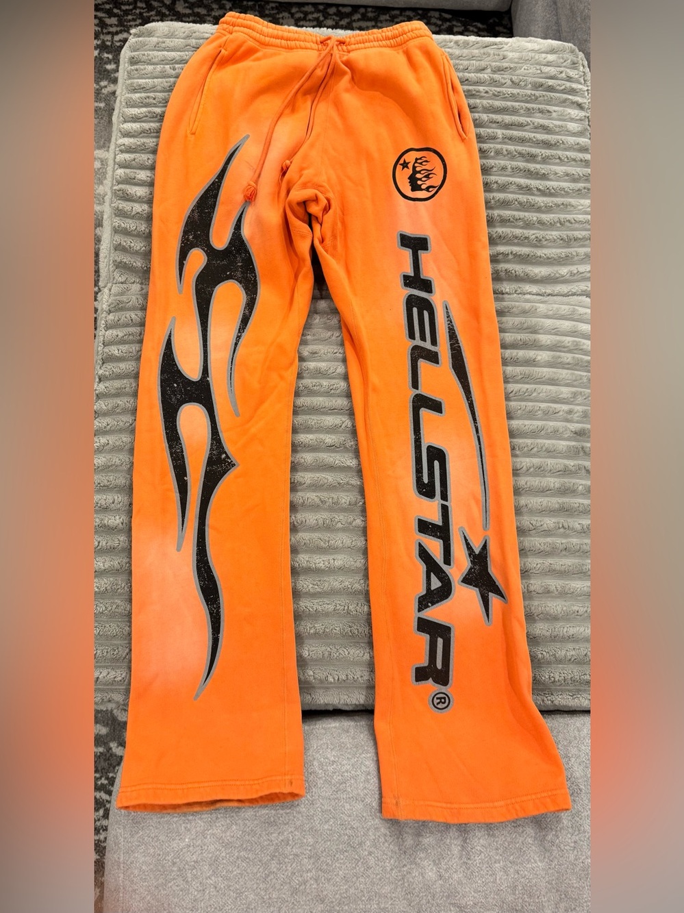 Hellstar Orange Fleece Sweatpants
